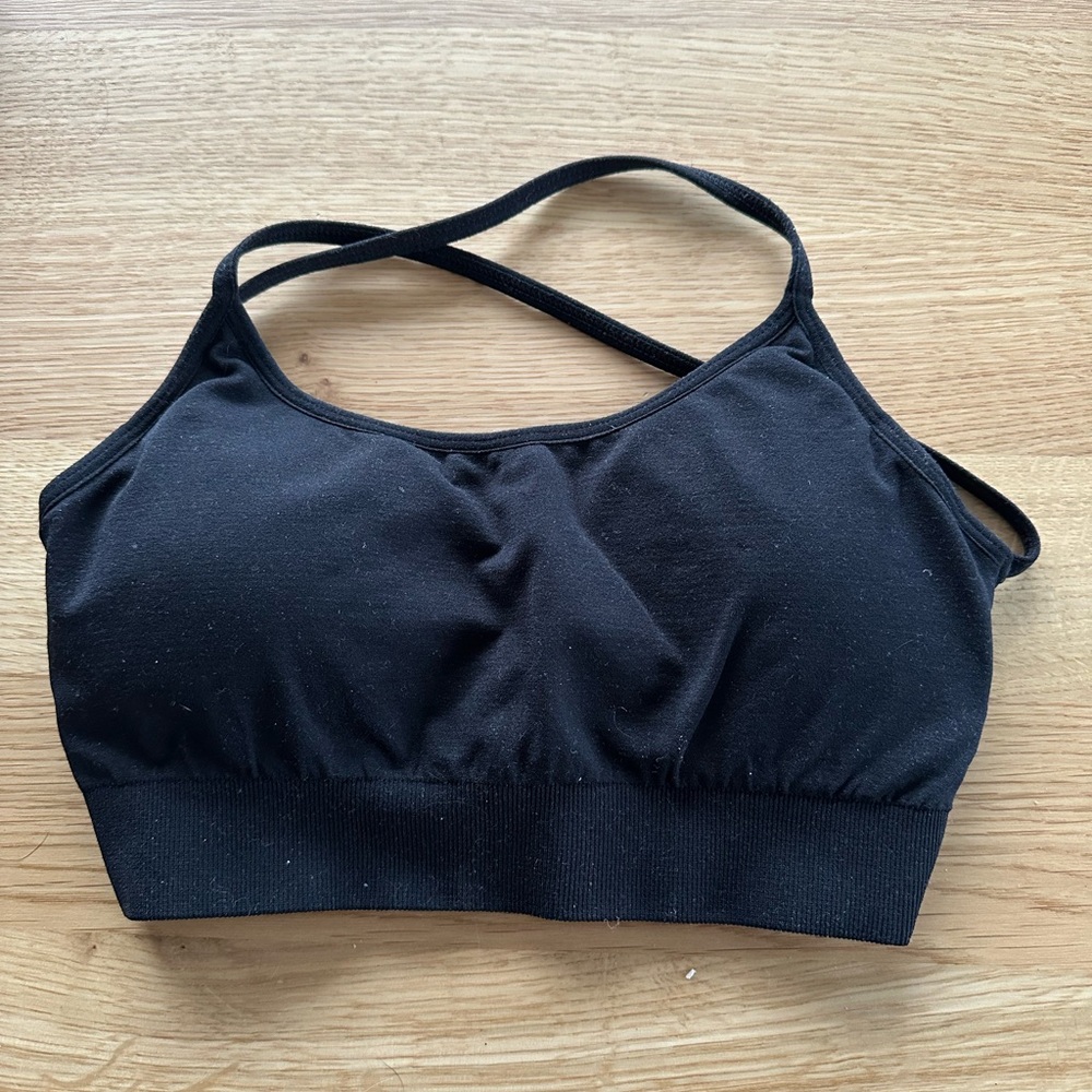 Strappy sports bra
